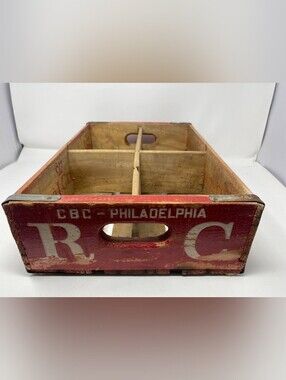 Vintage Wood Royal Crown Cola Soda Crate Philadelphia PA Nice Shape RC